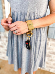 Beige canvas key ring by KEYPER