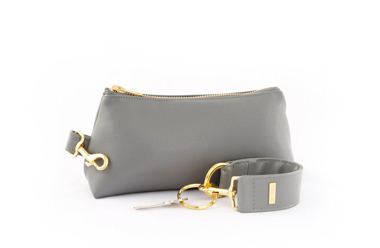 clutch purse, travel purse, key ring bracelet, faux leather (vegan), pouch, Wristlet Set