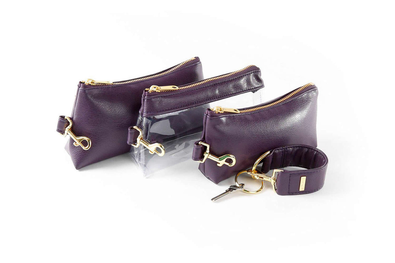 Pretty Purple Vegan Leather WRISTLET SET