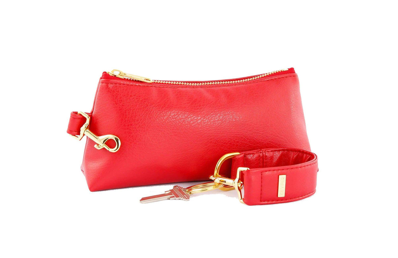 Perfect Red Vegan Leather 2-PIECE WRISTLET SET