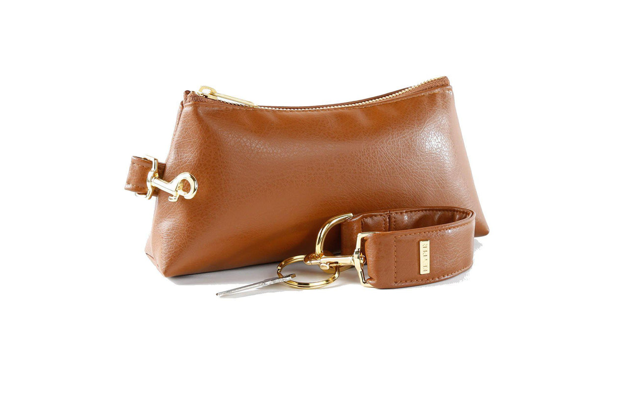 Saddle Brown Vegan Leather 2-PIECE WRISTLET SET