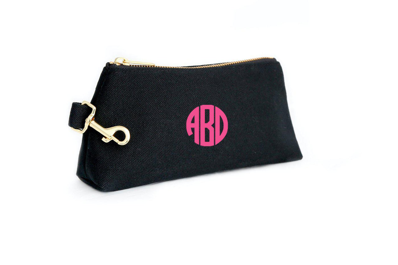 Black Canvas Luxe Bag with Monogram