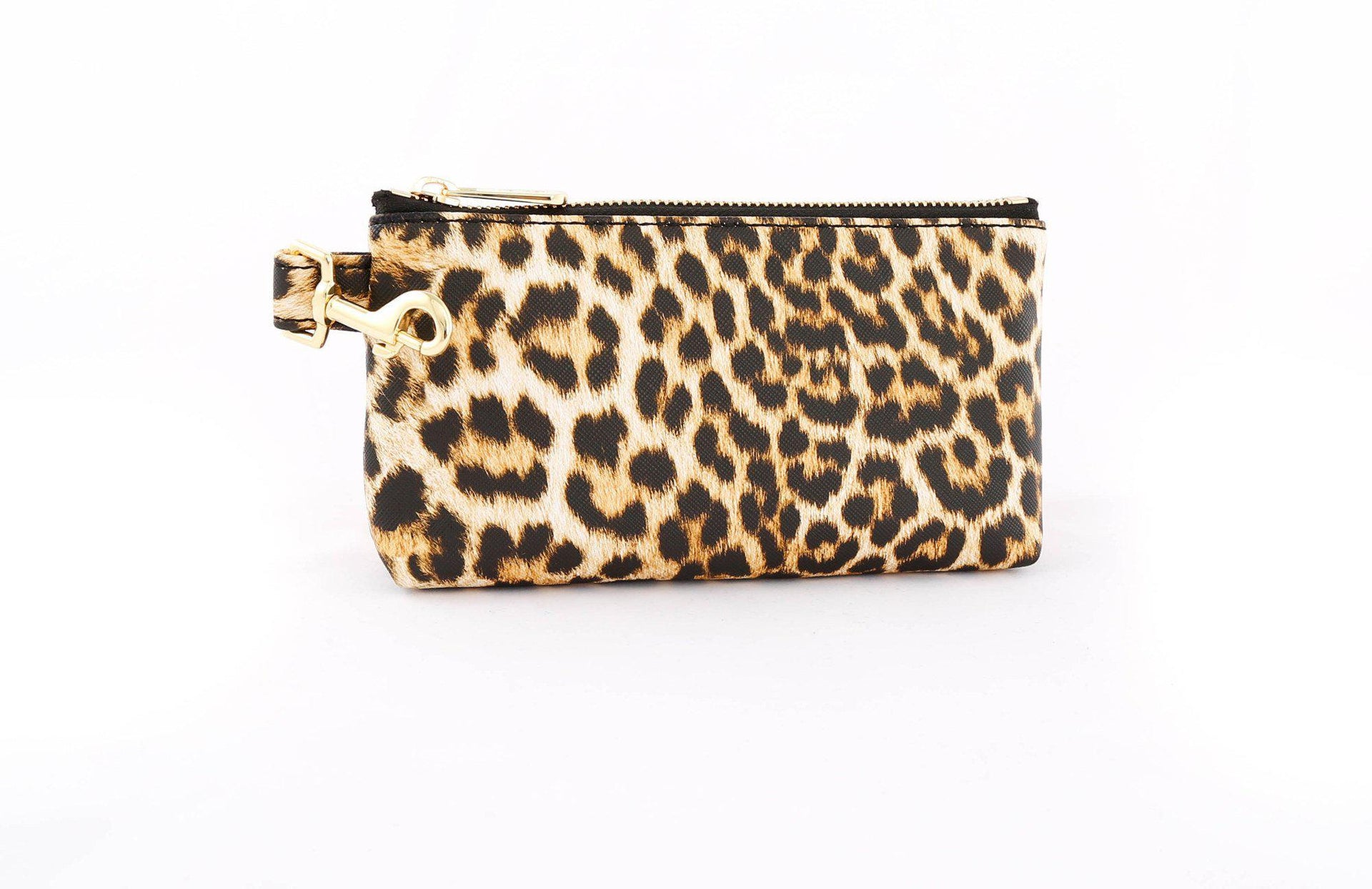 clutch purse, travel purse, key ring bracelet, faux leather (vegan), clear bag pouch, Wristlet Set