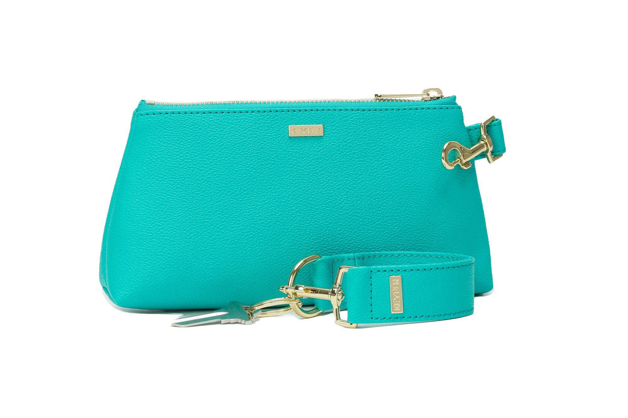 KEYPER Teal Vegan Leather 2-PIECE WRISTLET SET