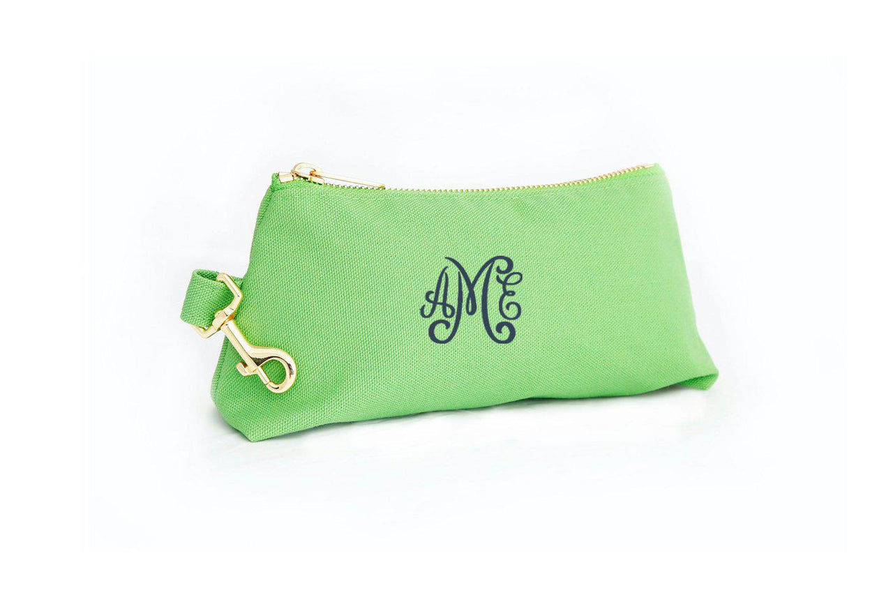 Green Canvas Luxe Bag with monogram