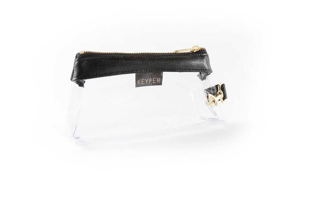Classic Black CLEAR Bag - Vegan Leather Trim