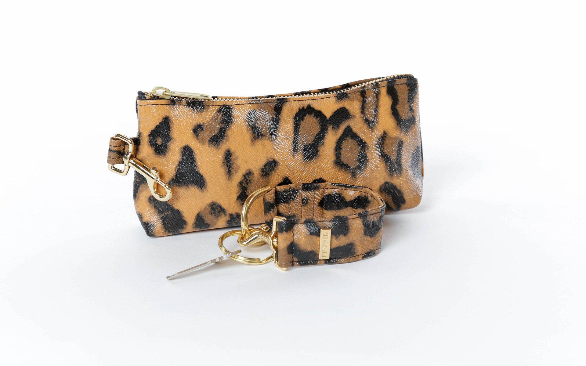 clutch purse, travel purse, key ring bracelet, clear bag, faux leather (vegan), pouch, Wristlet Set