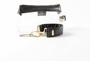 clutch purse, travel purse, key ring bracelet, faux leather (vegan), pouch, Wristlet Set
