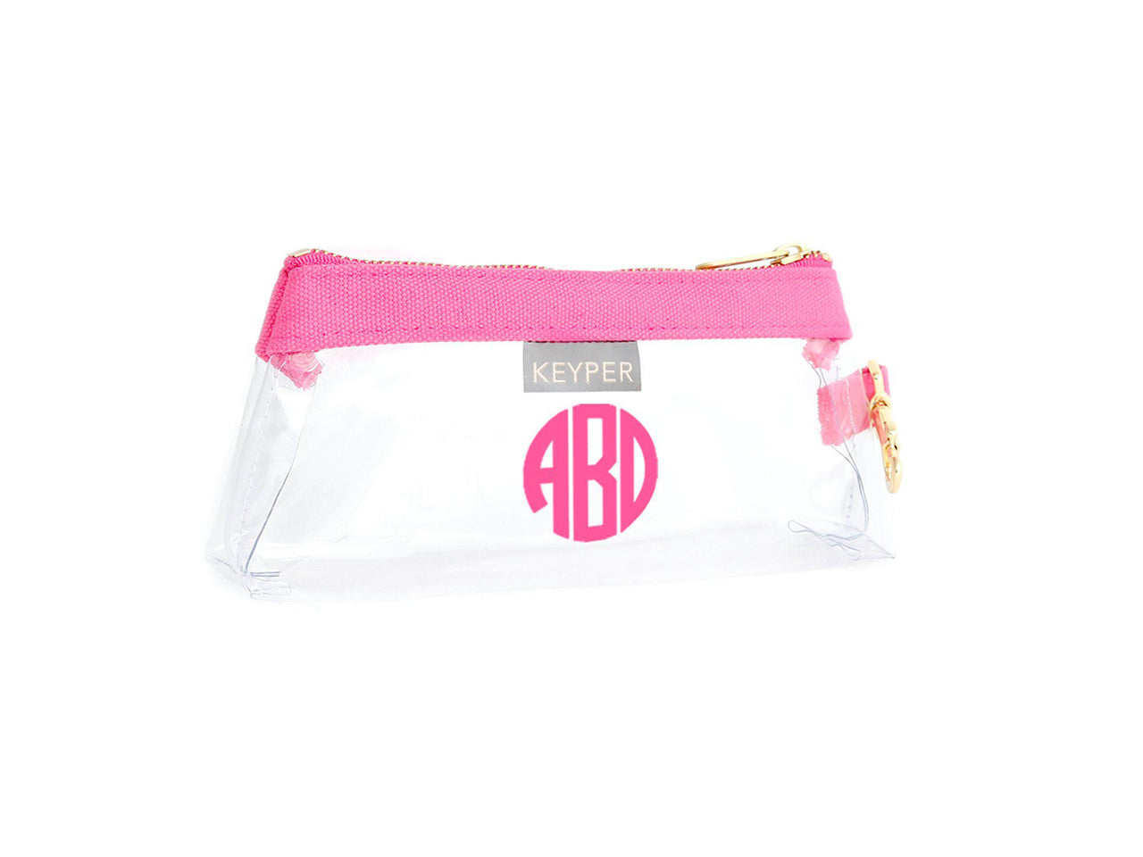 Pink Classic Canvas CLEAR Bag with monogram