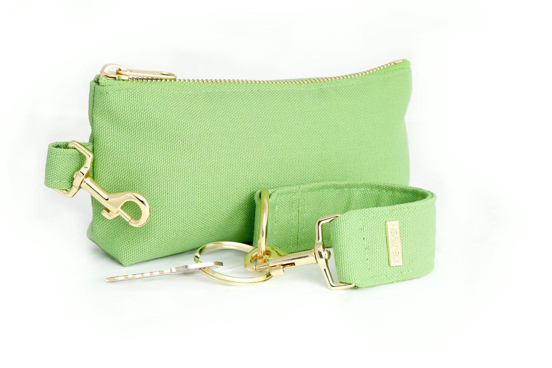clutch purse, travel purse, key ring bracelet, canvas, pouch, Wristlet Set