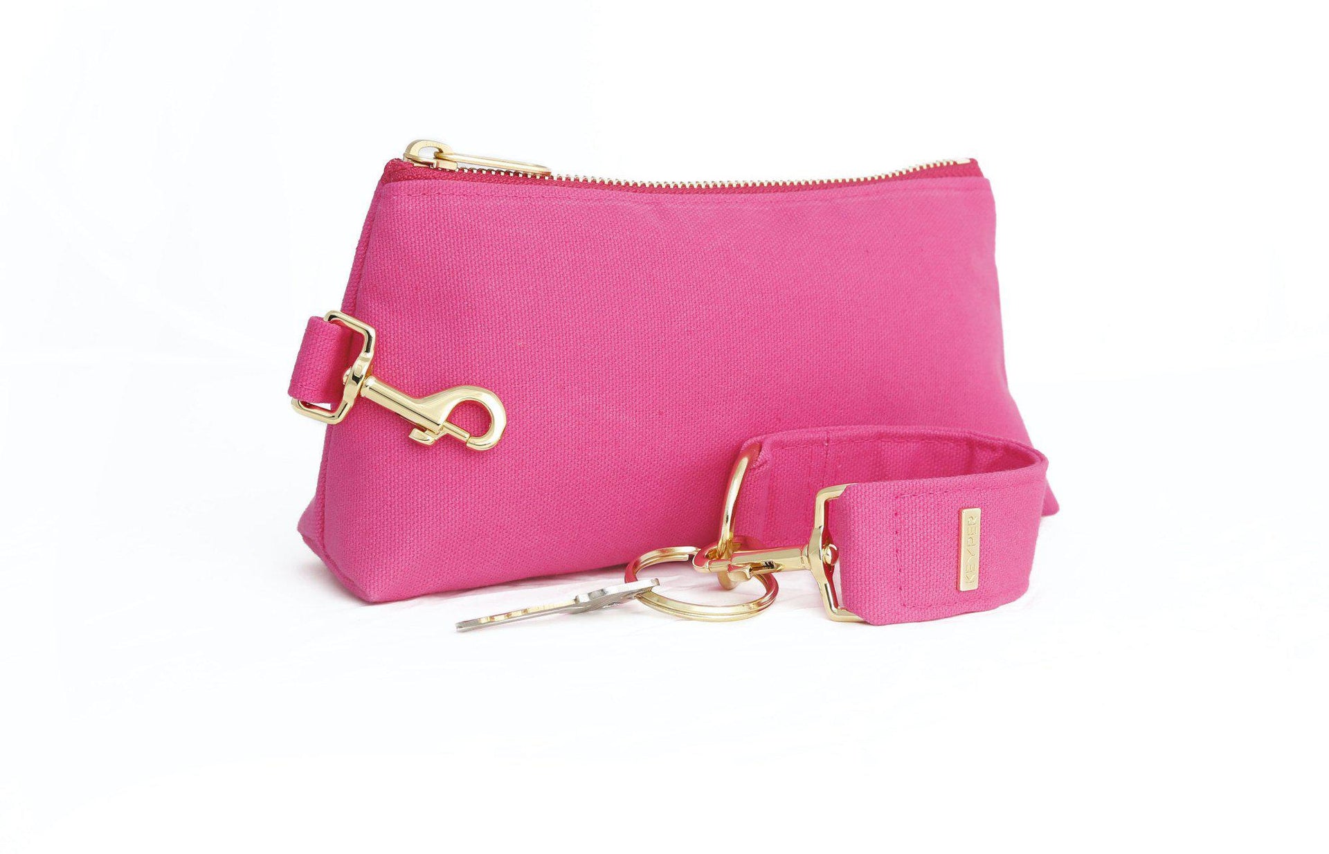 clutch purse, travel purse, key ring bracelet, canvas, pouch, Wristlet Set
