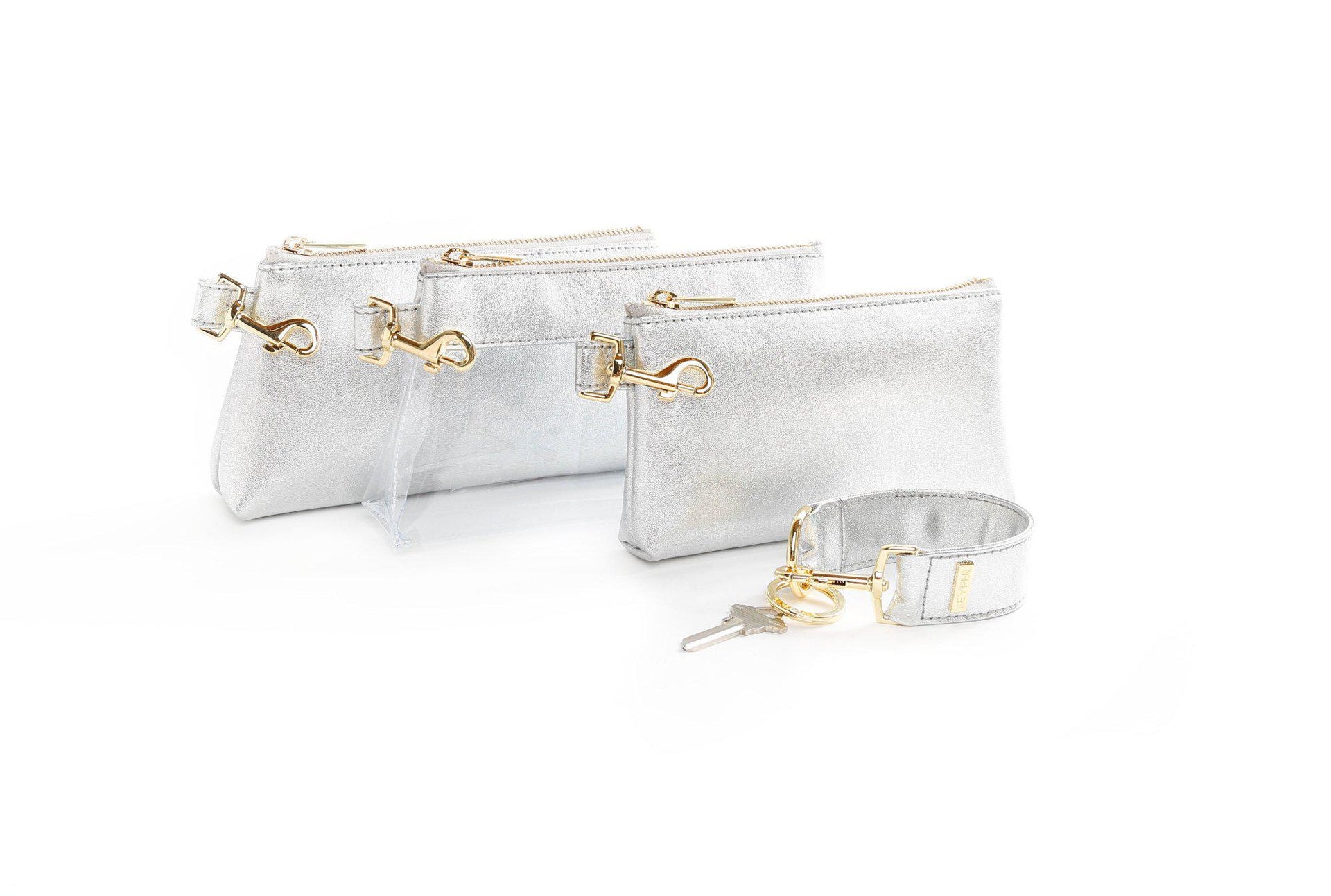 Silver wristlet bag Clearance