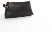 clutch purse, travel purse, key ring bracelet, premium leather, clear bag pouch, Wristlet Set