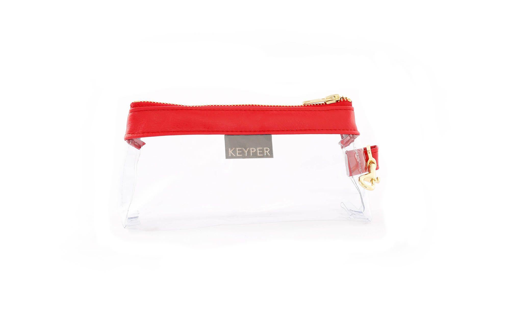 Clear on sale red bag