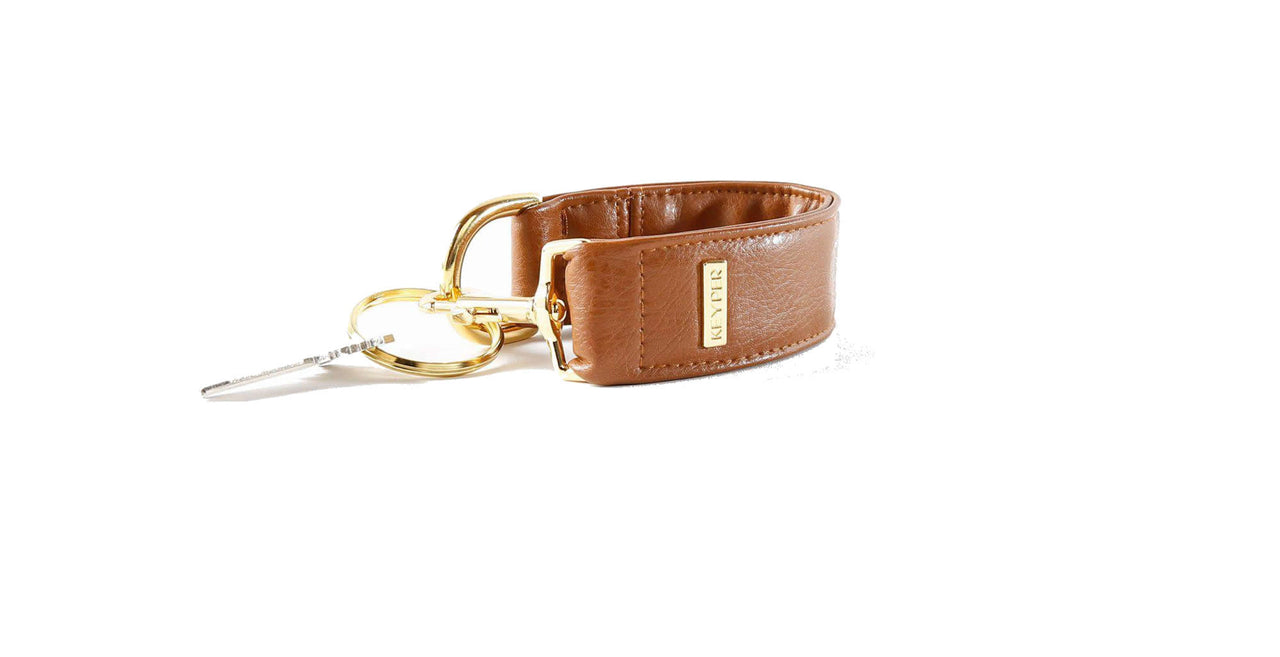 Saddle Brown Vegan Leather KEYPER® Key Ring