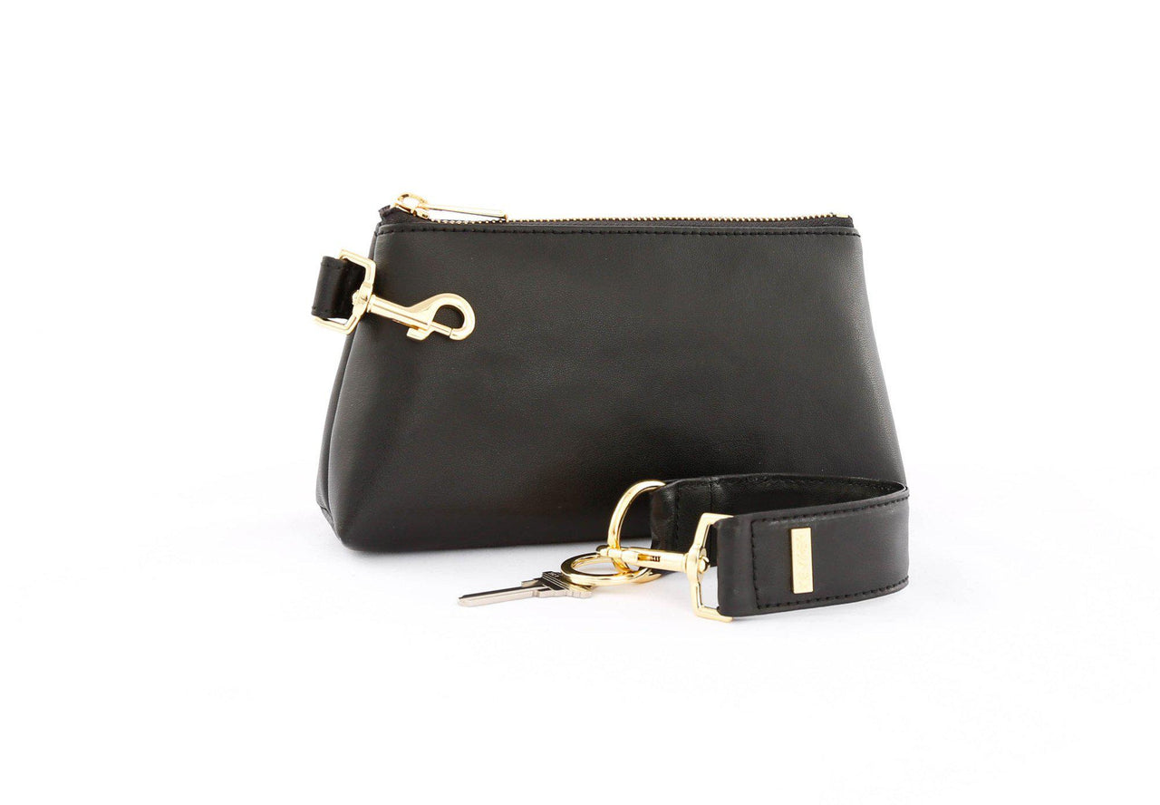 clutch purse, travel purse, key ring bracelet, leather,   pouch, Wristlet Set