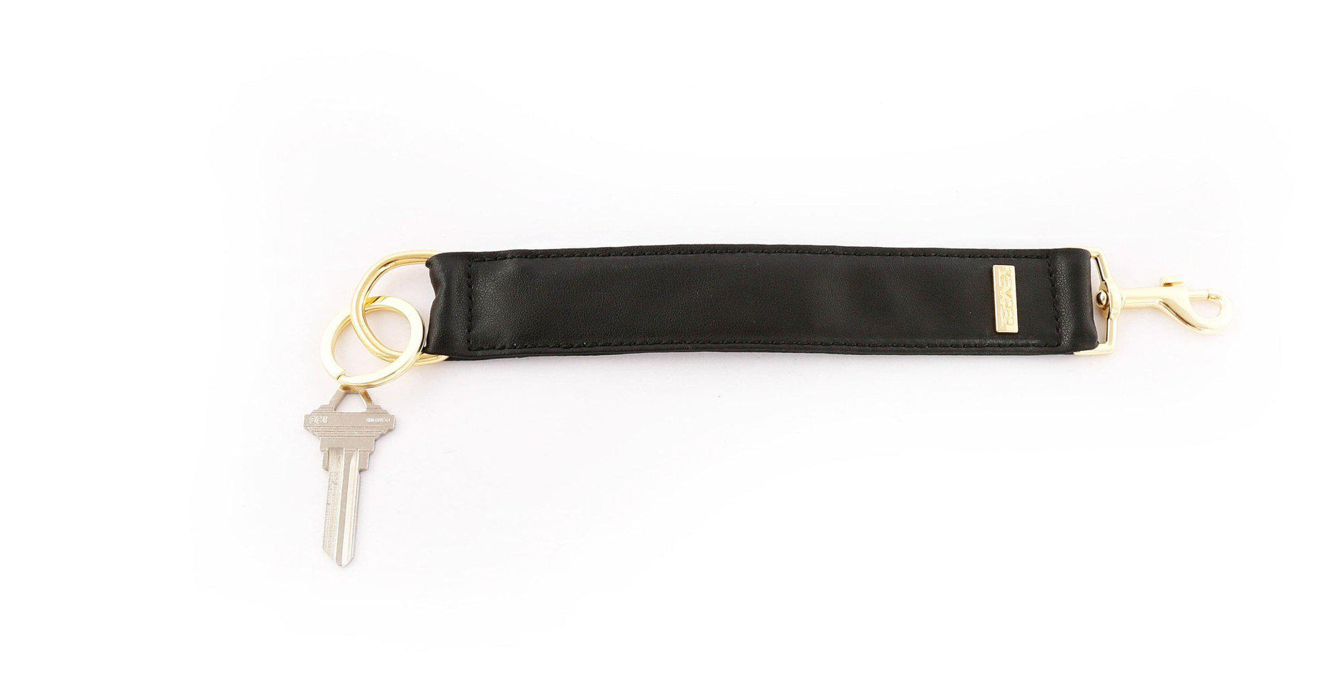 MyKEYPERStore Premium Leather Keyper Key Ring Wristlet Classic Black - High Quality Key Chain, Personalized Wristlet Gift for Her, Smart Key Holder