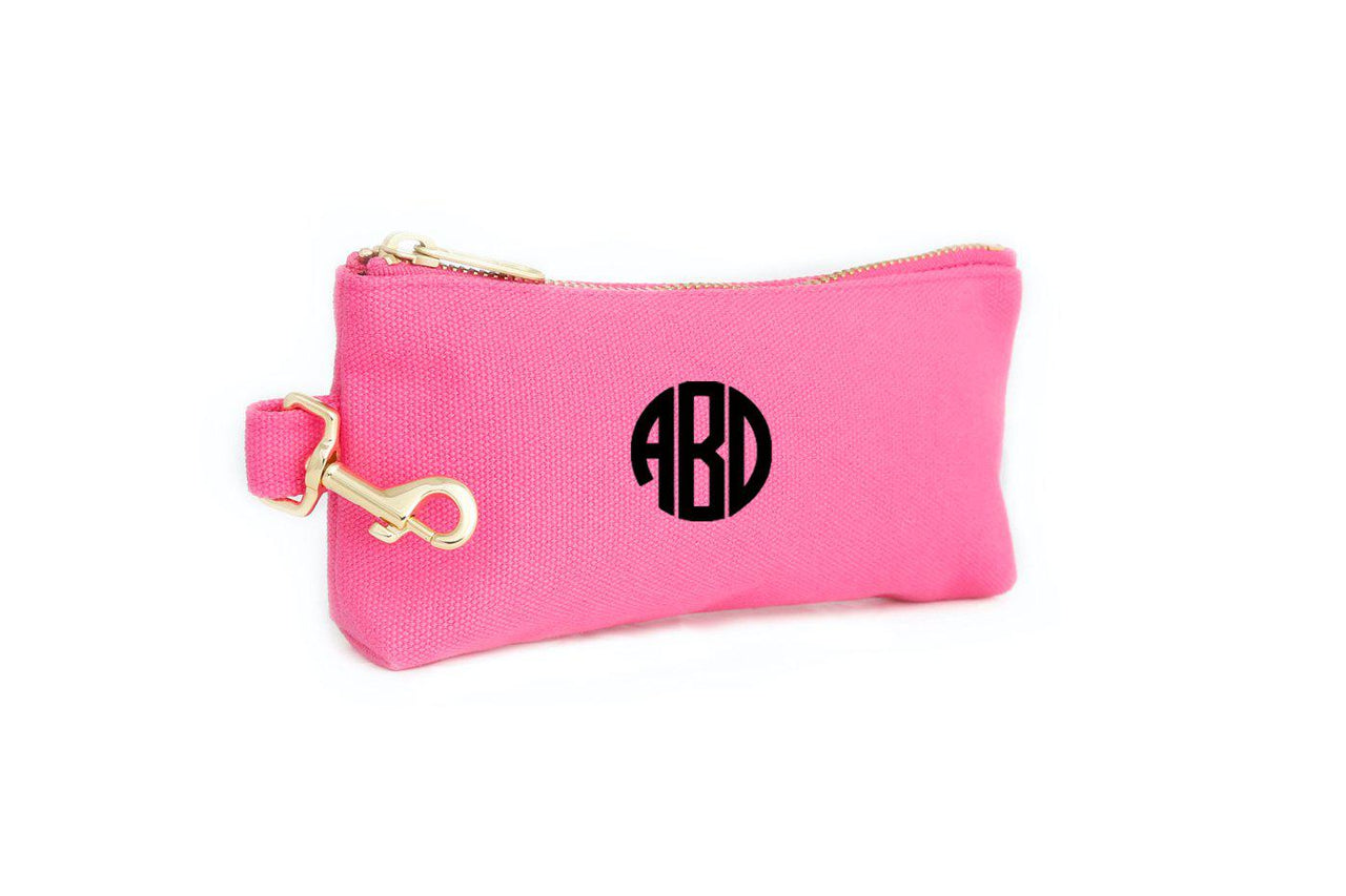 Bright Pink Canvas MINI Bag with monogram